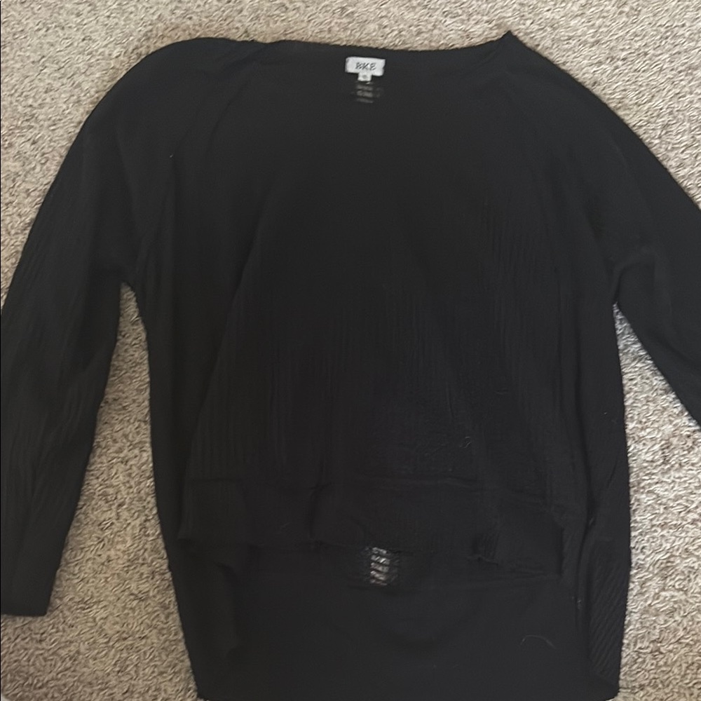 BKE Elegant Black Knit Top